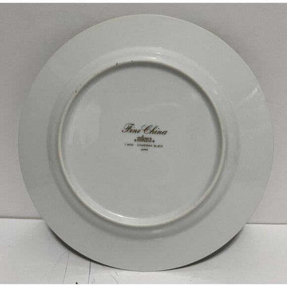 Vintage Mikasa Charisma Black L9050 Bread Plates 7.5" Set of 4 Japan - Picture 2 of 3